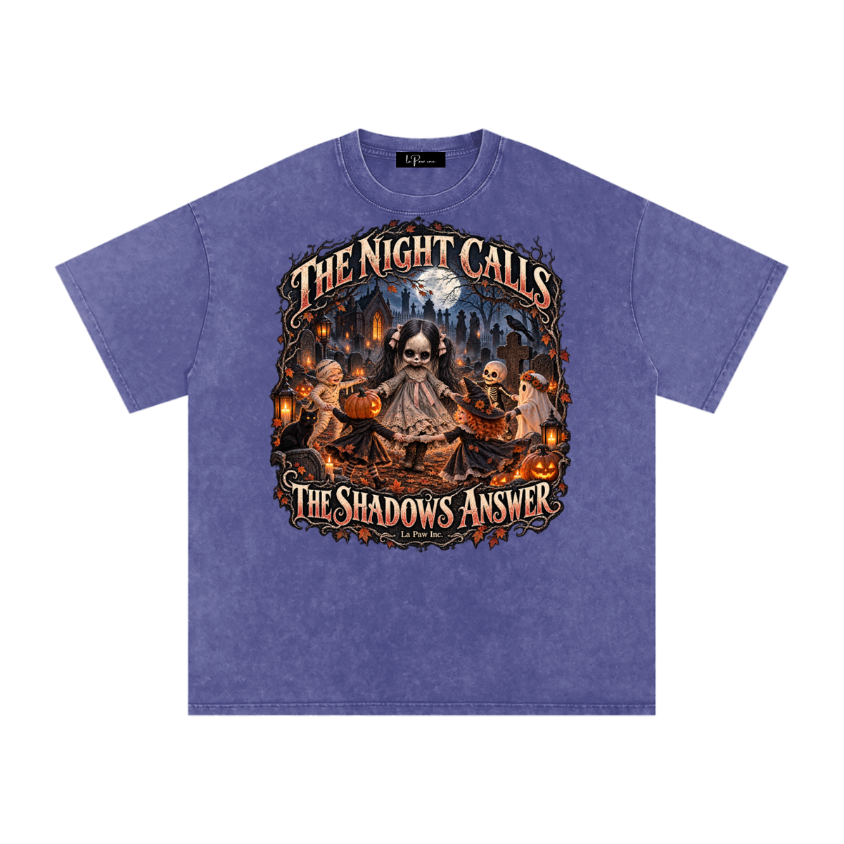 La Paw Inc. The Night Calls Snow Washed Oversized Cotton T-Shirt