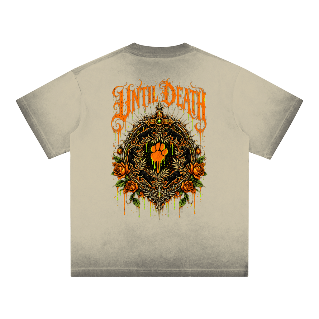 La Paw Inc. Hanging By A Thread Reverse Dyed Loose Cotton T-Shirt