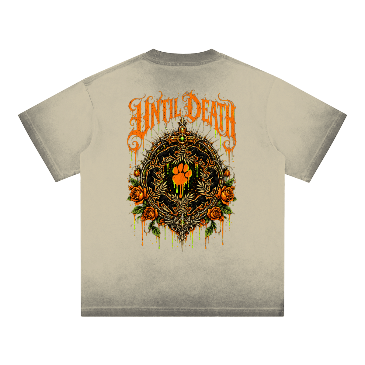 La Paw Inc. Hanging By A Thread Reverse Dyed Loose Cotton T-Shirt