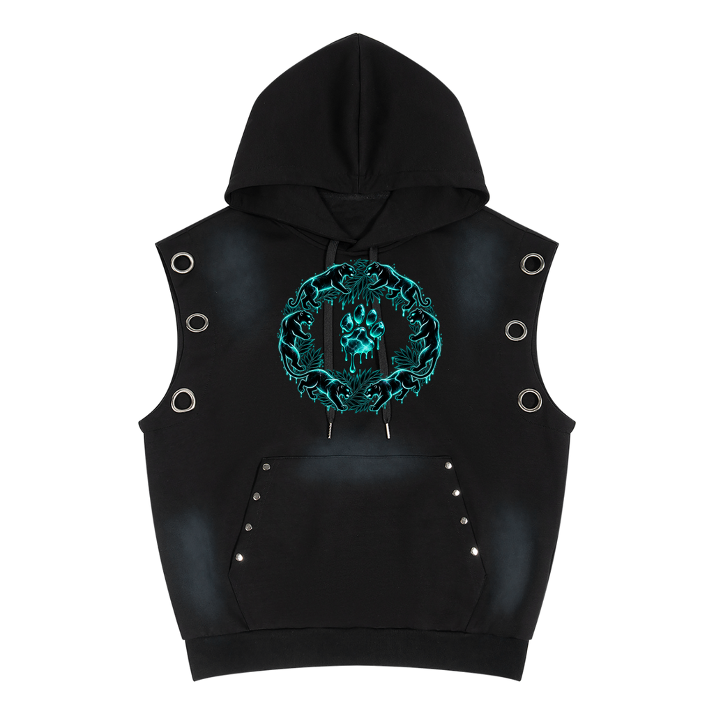 La Paw Inc. Emerge After Dark Unisex Vintage Wash Sun Fade Sleeveless Hoodie