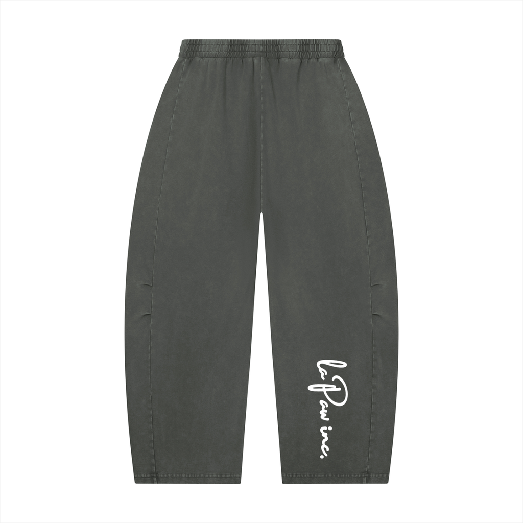 La Paw Inc. Paw Paint Unisex Mineral Wash Barrel Leg Pants