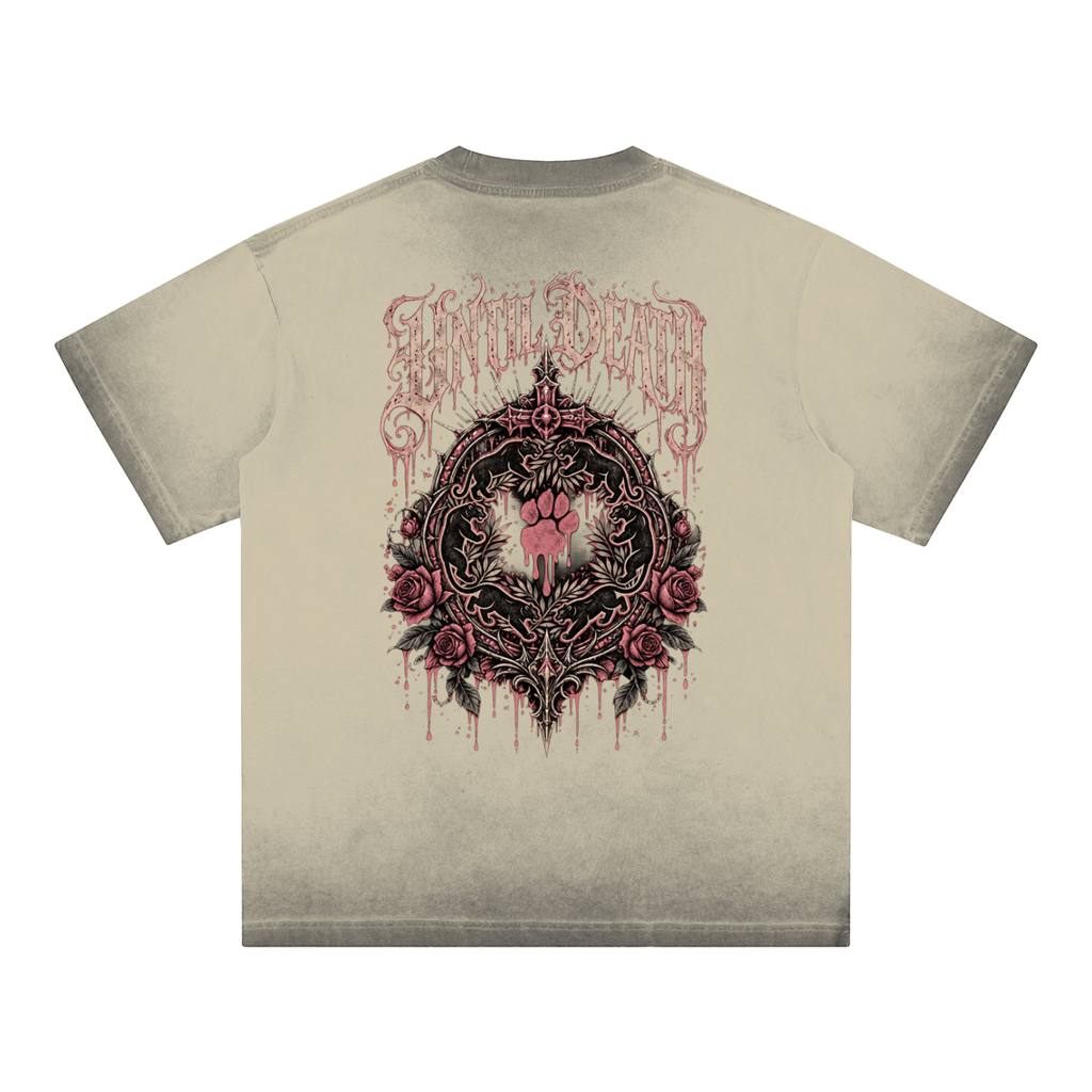 La Paw Inc. From the Cradle to the Grave Reverse Dyed Loose Cotton T-Shirt
