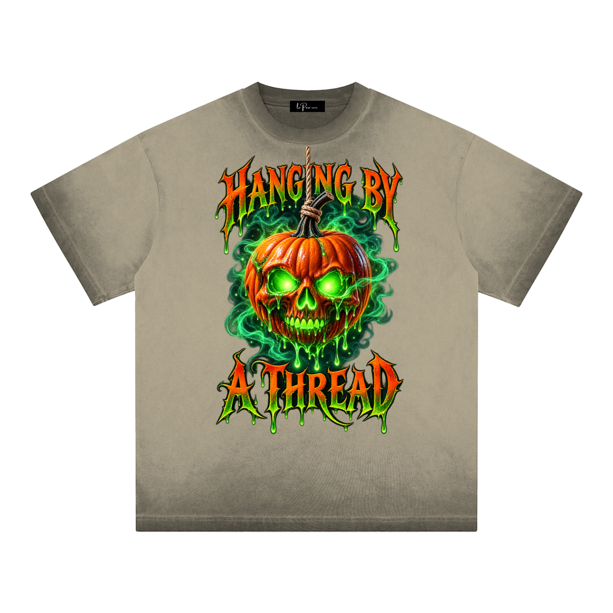 La Paw Inc. Hanging By A Thread Reverse Dyed Loose Cotton T-Shirt