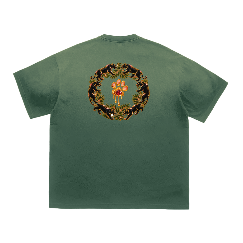 La Paw Inc. Georgia Gold Tiger Stripe Gradient Washed T-Shirt