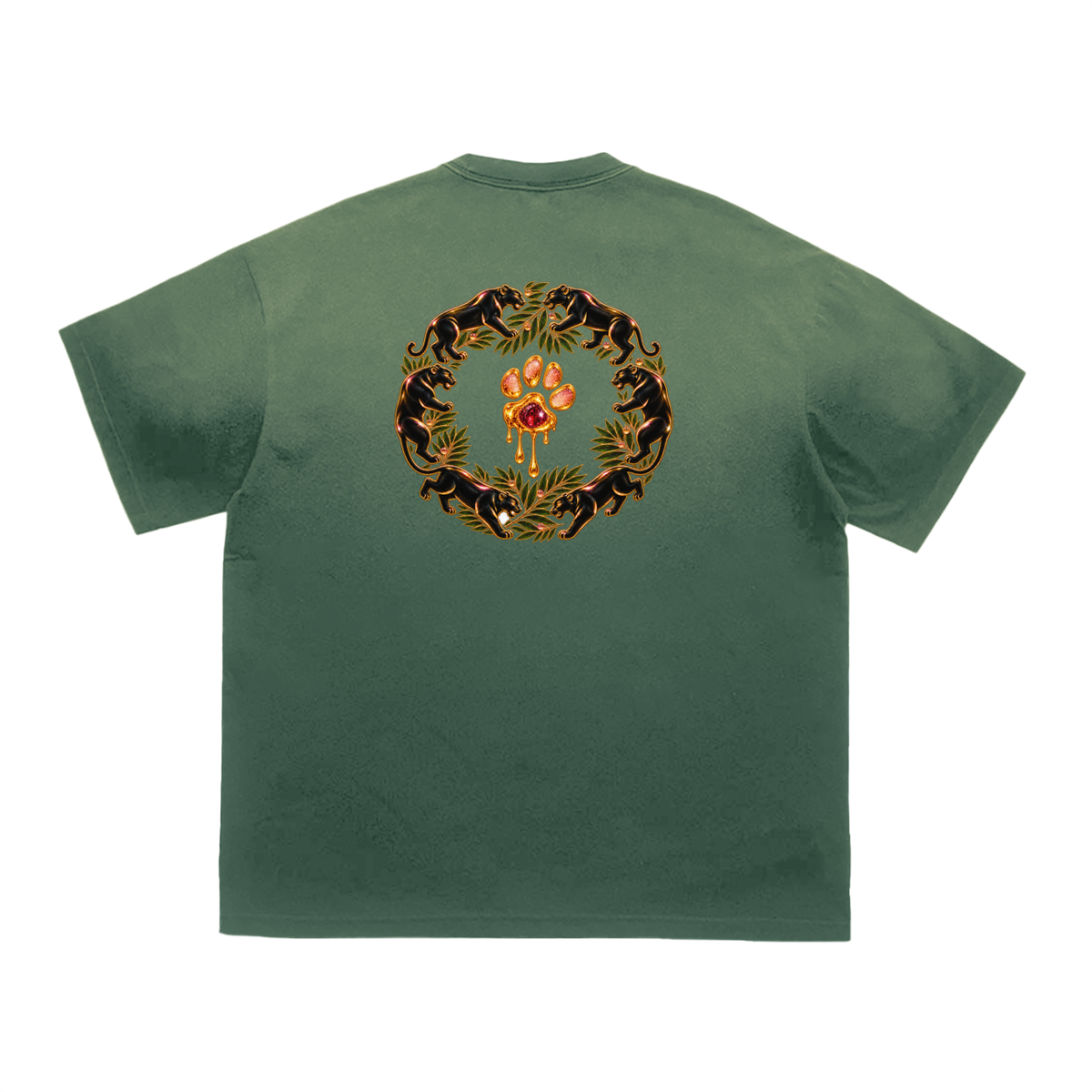 La Paw Inc. Georgia Gold Tiger Stripe Gradient Washed T-Shirt