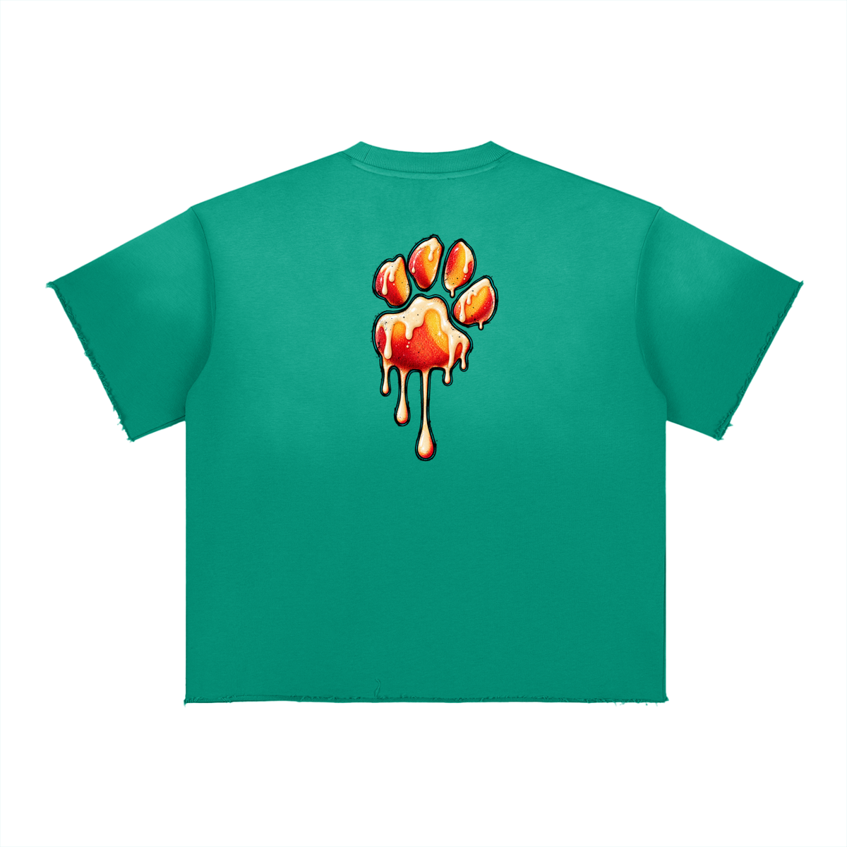 La Paw Inc. Pour It Up Georgia Peach  Sun Fade Raw Edge T-Shirt