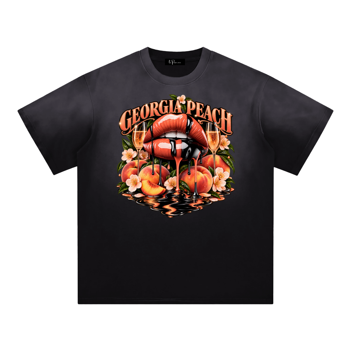 La Paw Inc. Georgia Peach Sunfade Edge Gradient T-Shirt